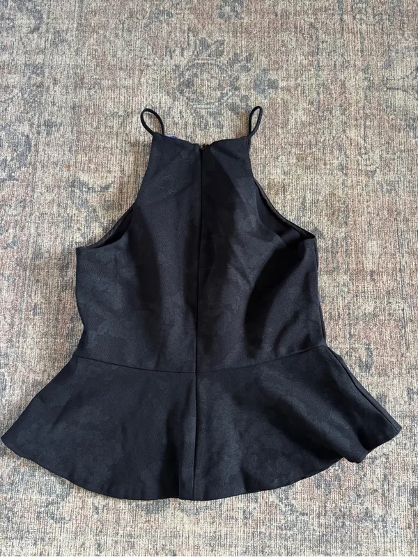 1. State Black Lace-Trim Peplum Camisole Size S - Image 8