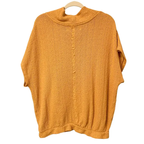 Free People Echo Beach Pullover Orange Cowl Neck Slouchy Sweater Size Medium EUC - Image 3