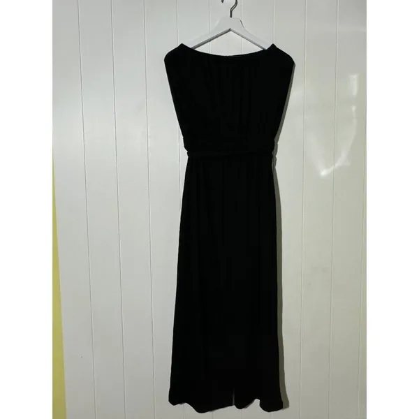 Zesica Strapless Jumpsuit Black Wide Leg Belted Romper Medium NWT - Image 9