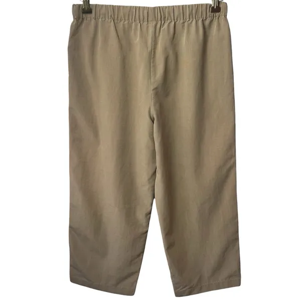 The Group Babaton‎ Drawstring Twill Crop Pants Tan Comfort Capsule Preppy M - Image 5