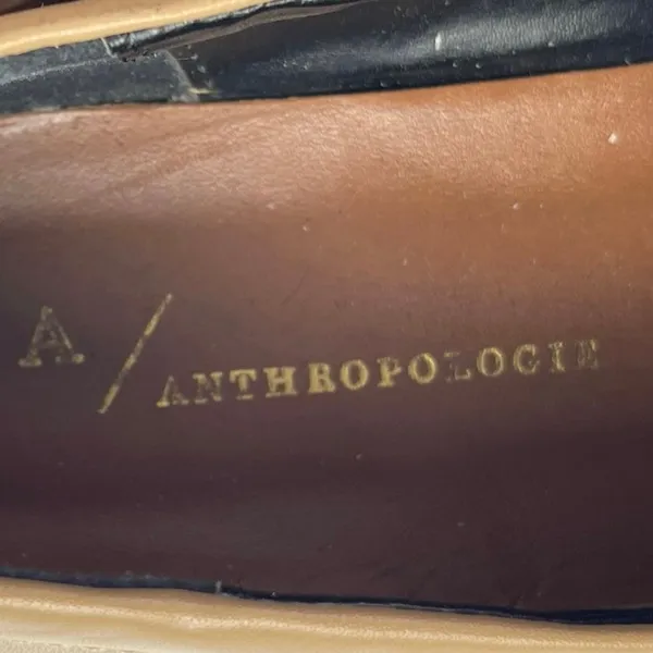 Anthropologie Women's Brown Lug Sole Gold Chain Chunky Platform Loafers Shoes 6 - Image 7