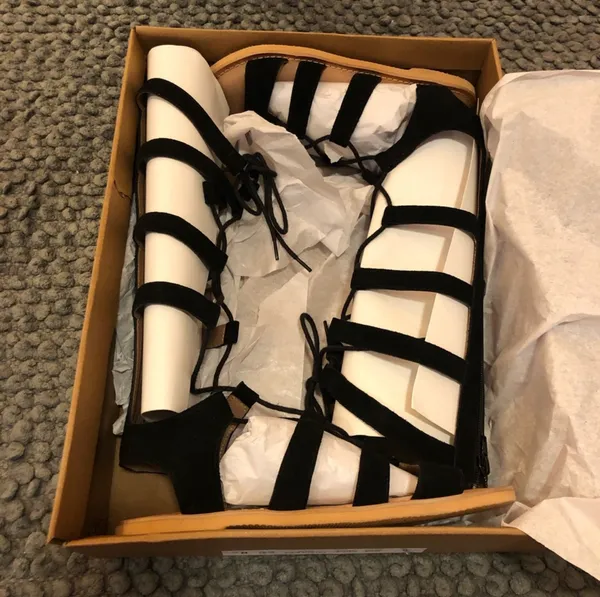 Urban Outfitters Black Suede Gladiators Sandals - Image 7