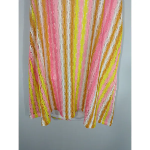 Wild Fable Multicolor Crochet Striped Halter Dress XXL NWT‎ Vacation Coastal - Image 5