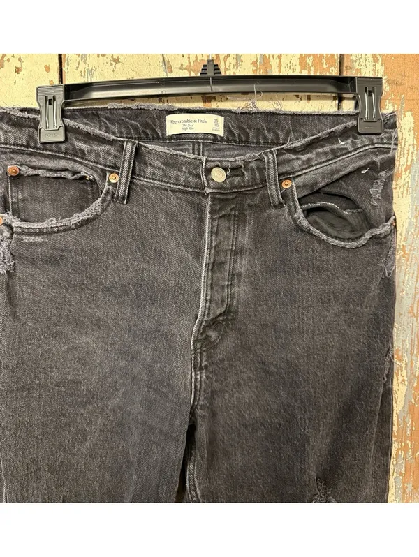 Abercrombie & Fitch The Dad High Rise Jeans 30 10A - Image 3