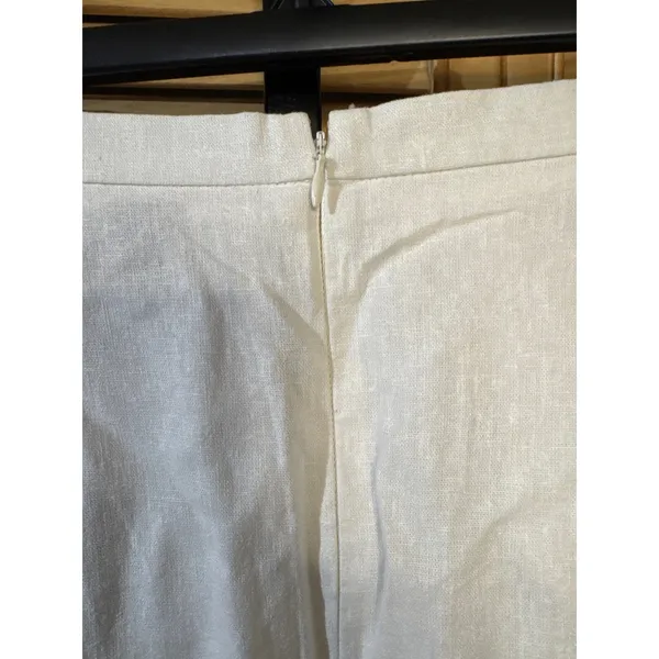 ASOS White Linen Blend High Waist Midi Skirt Size 6 New with Tags - Image 8