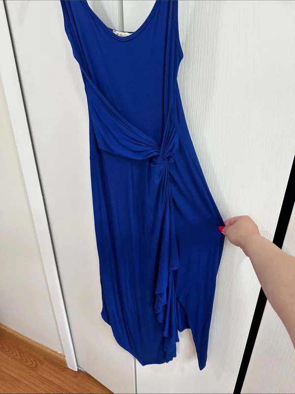 Blue Knot-Front Sleeveless Dress - Unbranded - Image 2