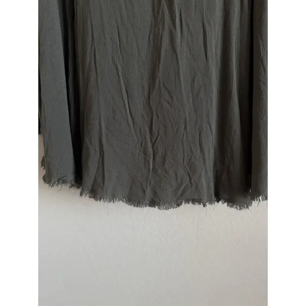 Free People We The Free TT Special Tee Crop Draping Long Sleeve Thermal Top Sz M - Image 8