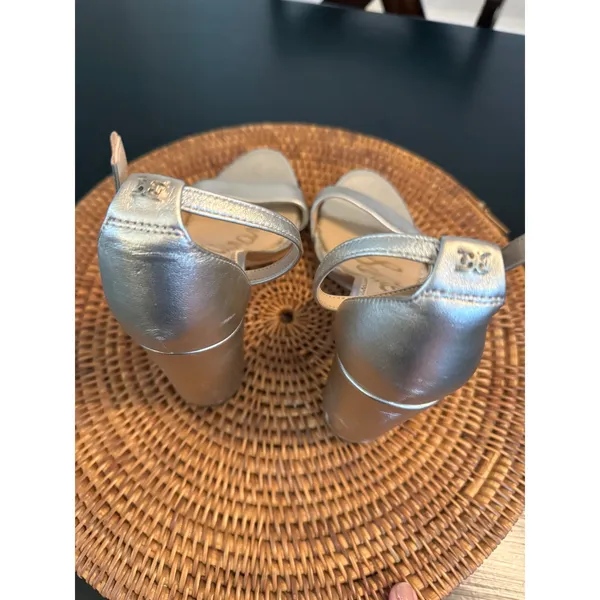 Sam Edelman Yaro Metallic Gold Block Heel Ankle Strap‎ Sandals Size 9 - Image 2