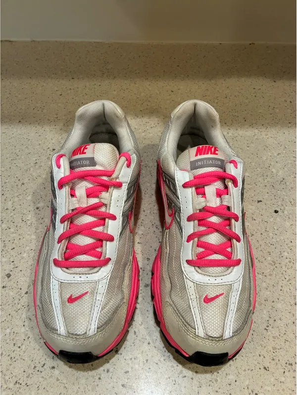Nike Womens Size 9.5 Initiator Running White Silver Pink 394053-106 Sneakers - Image 5