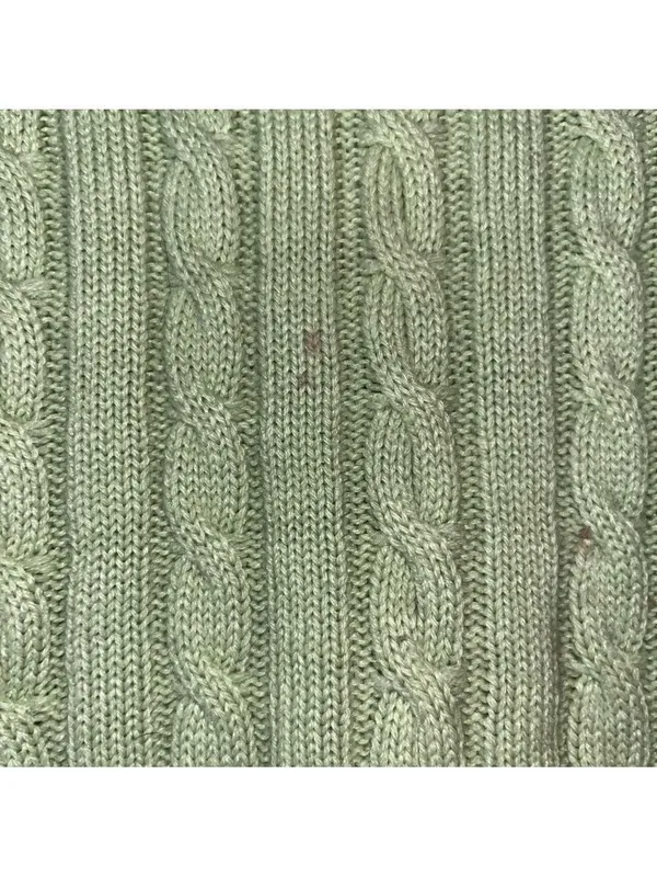 Vintage Pastel Green Cable Knit Sweater Vest Unisex Golf sweater preppy academic - Image 7