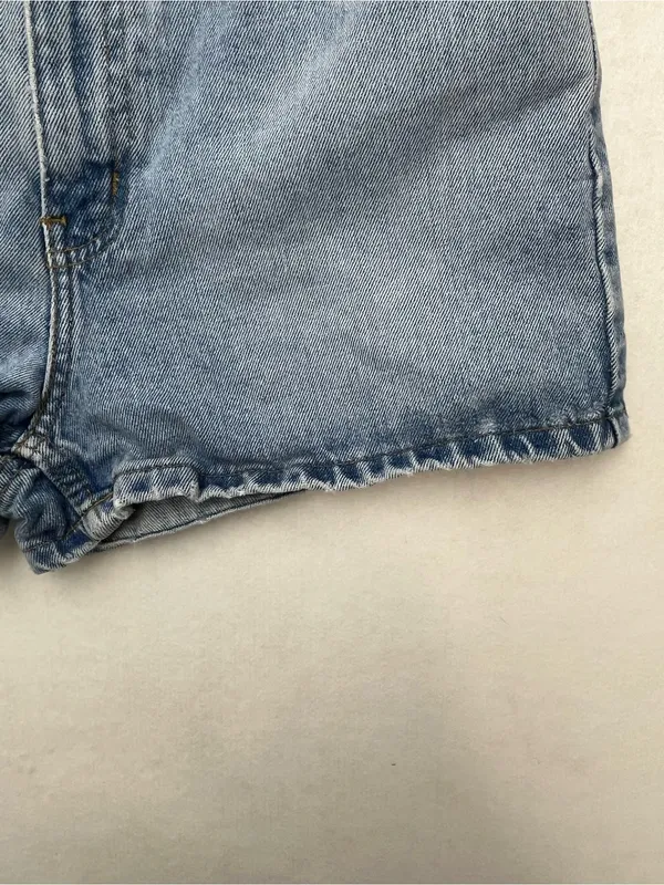 Polo Jean Ralph Lauren Women’s Vintage Distressed Hem Denim Mom Shorts Size 8 - Image 5