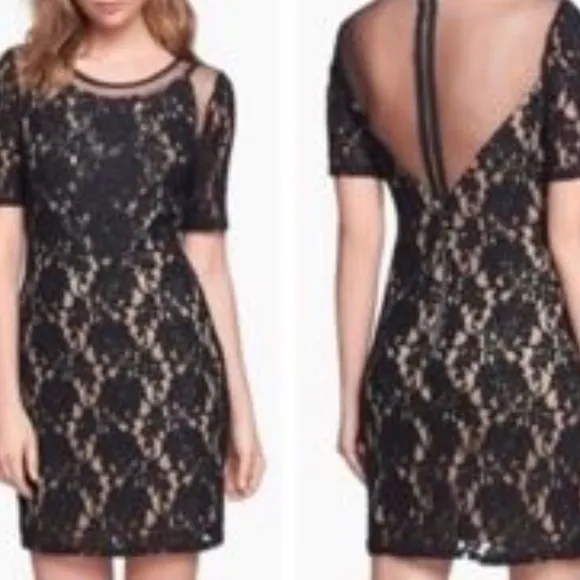 ASTR Cocktail Mini Dress Black Lace Sheer $128-168 MSRP Revolve & Nordstrom - Image 2