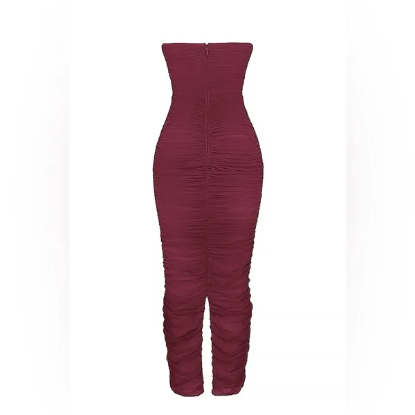 House of CB SAPPHIRE WINE GATHERED MAXI DRESS, Size Small, $239 - Image 9