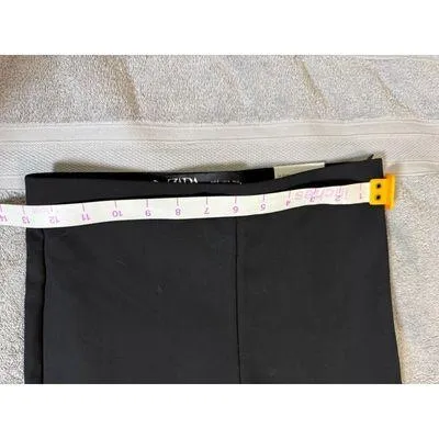 NWT Zara Women Black Leggings Formal Dress Size Small Hi Rise Stretch‎ Slit - Image 4