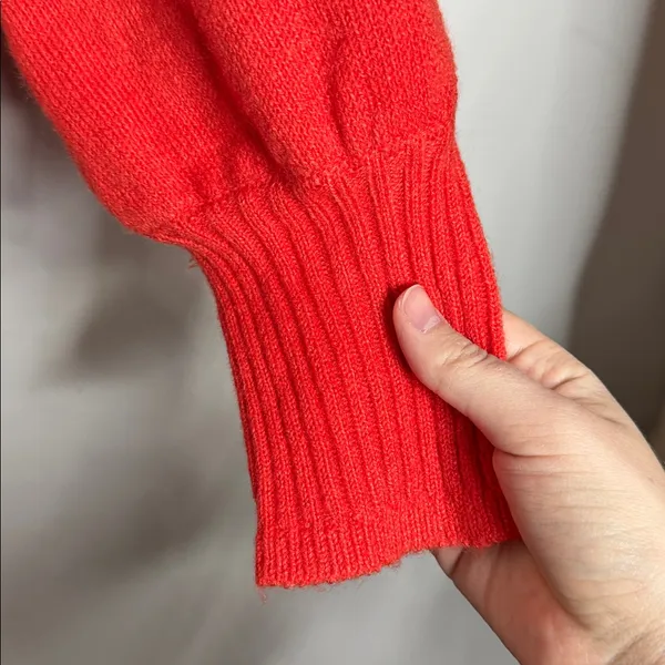 Sonoma Goods For Life Orange Red Lightweight Fuzzy Cardigan Size 2X - Image 5