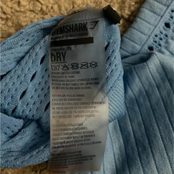 Gymshark dry seamless cut out legging large blue - Image 4