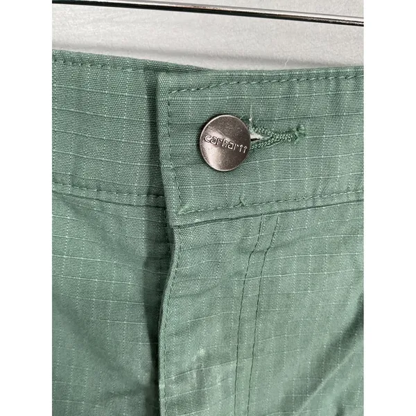 Carhartt Womens Shorts Green Ripstop Roll Tab Utility Cargo 18 - Image 8