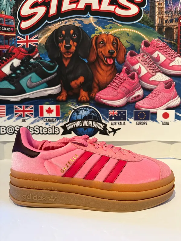 Women’s Adidas Gazelle Bold Fuzzie 7W - Image 4