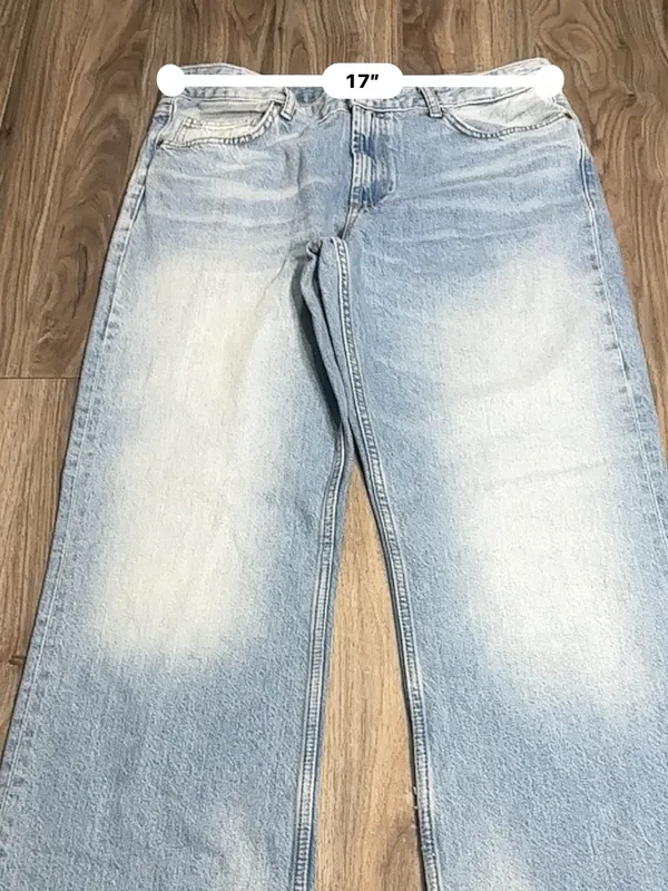 Zara Light Blue Straight Leg Jeans for Women - Image 4