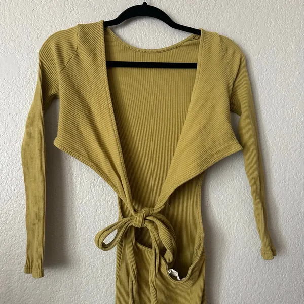 Free People Beach Last Minute Midi Knit Dress Yellow Size XS - Image 6
