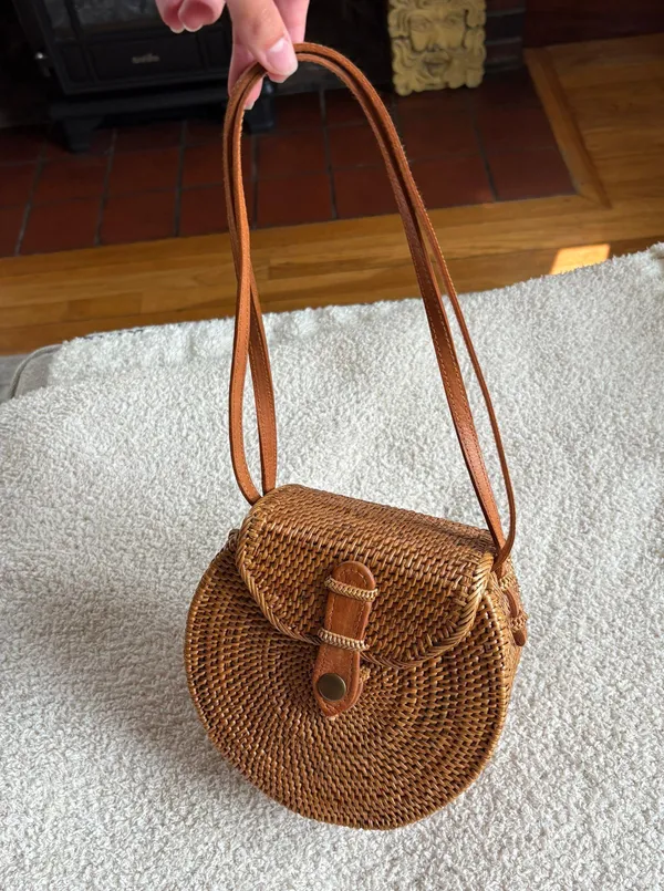 Woven Bag Tan - Image 2