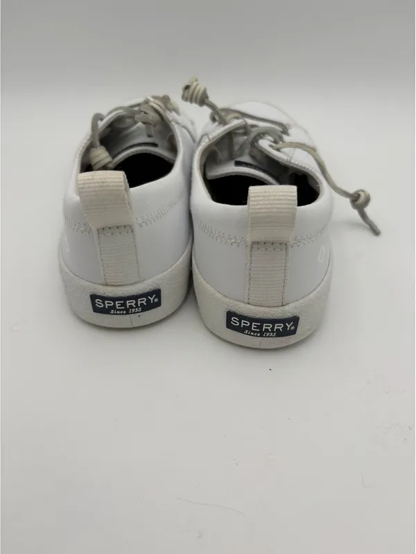 Sperry Woman’s 8.5 White Leather Casual Sneakers - Image 5