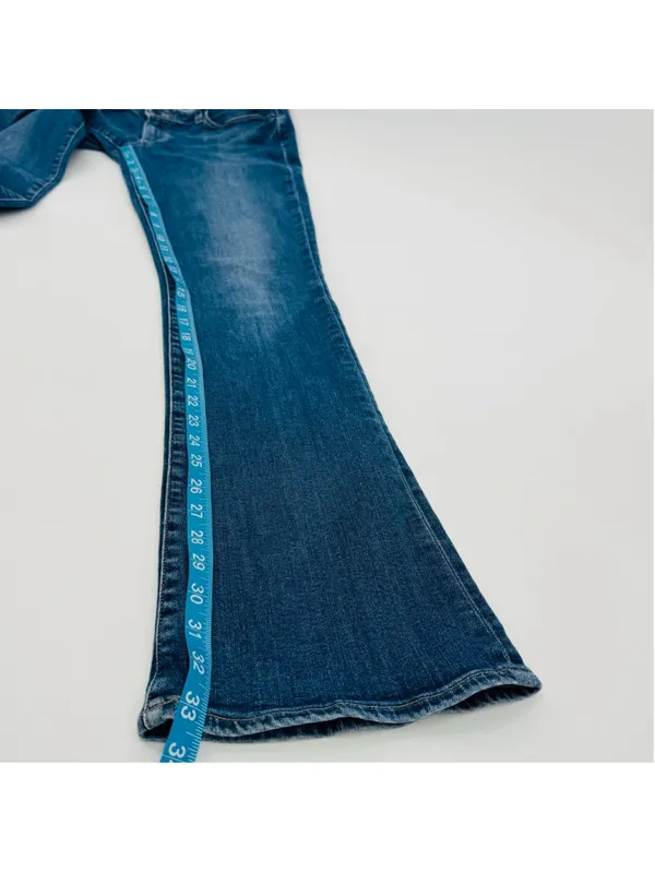 Paige Manhattan Boot Cut Jeans Size 32 Tall Lane Wash Medium Blue - Image 10