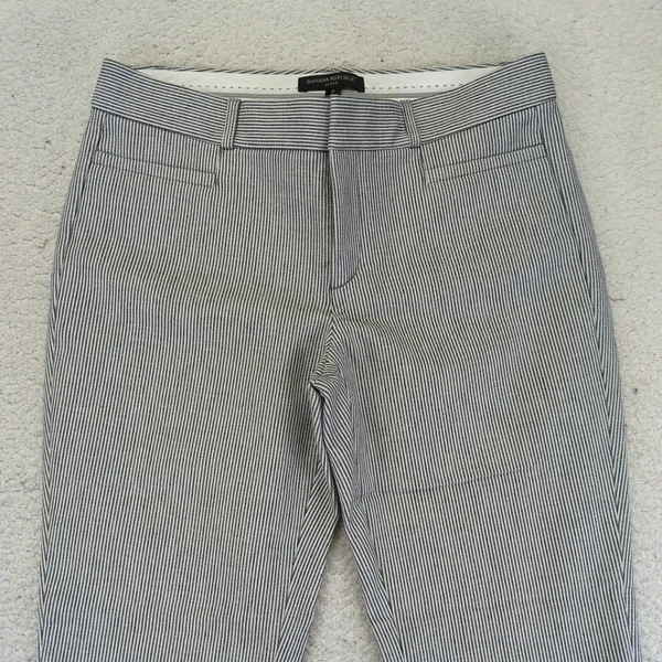 Banana Republic Sloan Striped Ankle Pants Women‎ Size 6 Cotton Stretch Preppy - Image 3