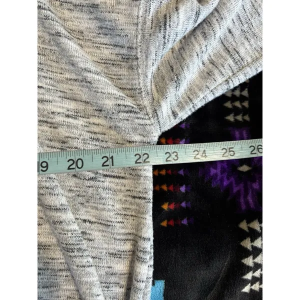 Aerie' Knit‎ Gray Sweater Long Sleeve Size Medium Soft Warm Round Neck Tie Waist - Image 5