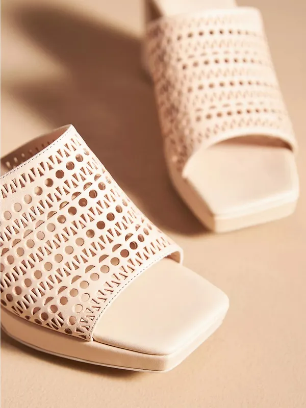 Jeffrey Campbell Caviar Lasercut Platform Heeled Sandals Sz 7 💛🍄 - Image 2