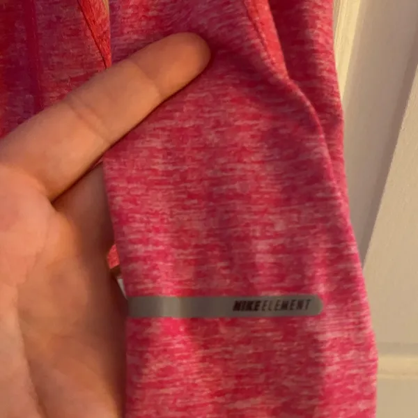 Pink Marled Nike Running Dri-Fit Quarter Zip Activewear Top - Image 3