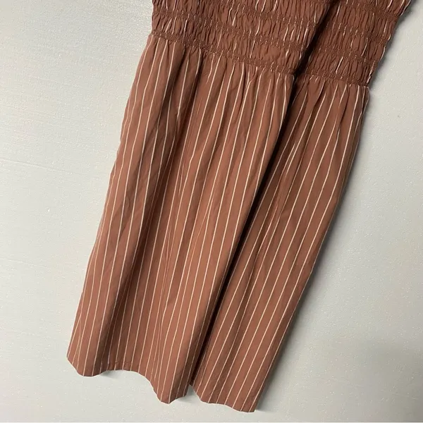 A New Day Dress Women Midi XXL Smocked Pockets Tie spaghetti Straps Pleasant - Image 3