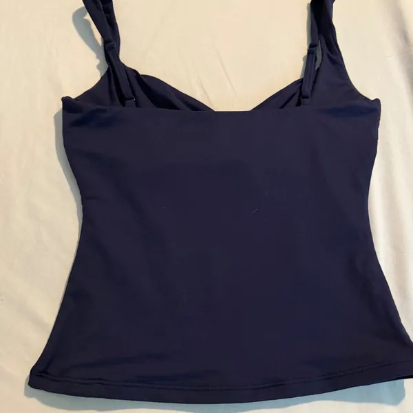 QINSEN 2 Pack Tank Tops XS Navy Blue Red Crossover V Neck Adjustable Straps - Image 8