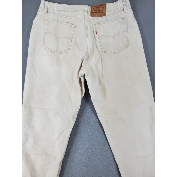 Levis 561 Relaxed Fit Jeans Women 18 M Beige Vintage 90s Made in USA Tapered Leg - Image 6