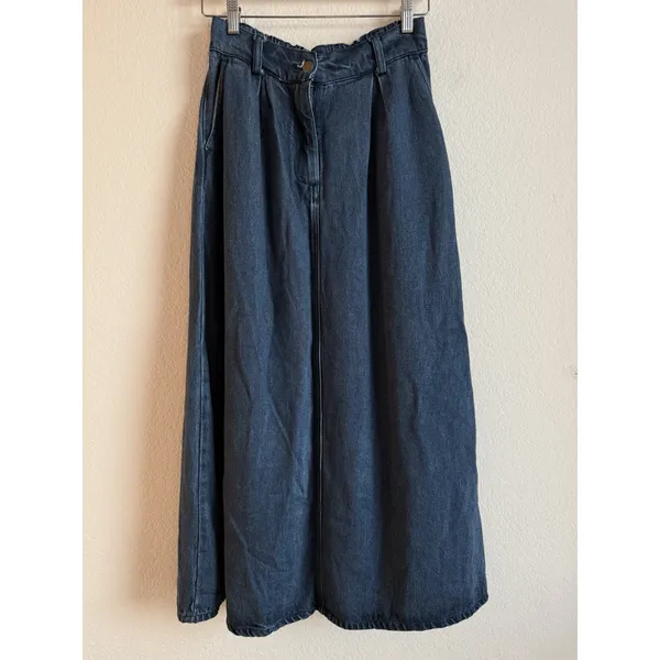 YFB Young Fabulous & Broke High Rise Elastic Waist Jean Skirt Small 90s Y2K Boho - Image 3