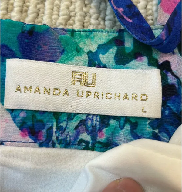 Amanda Uprichard Dress Silk L Purple/Blue/Pink - Image 7