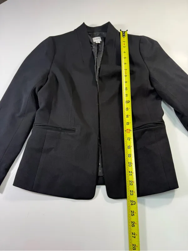J. Crew Black Collarless Blazer - Image 3