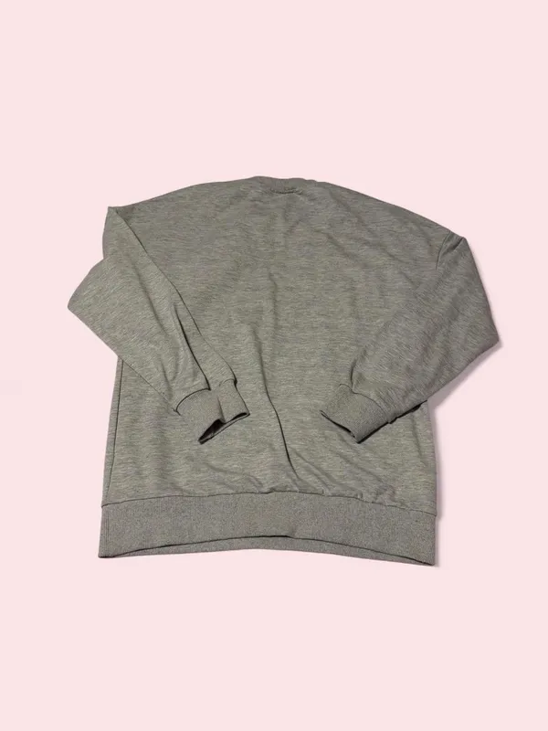 Source Unknown Gray Crewneck Sweatshirt with Pink Beverage Graphic - Image 2