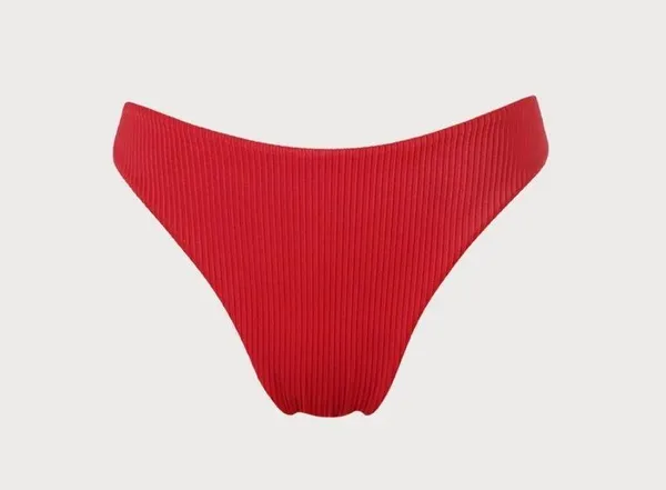 Berlook Red Twist Backless Bikini Top and Red Solid Low Waisted Bikini Bot 43 Size XL - Image 9
