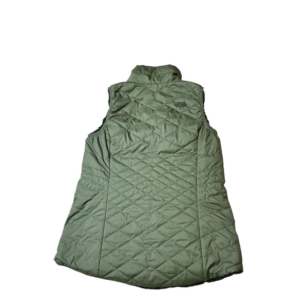 The North Face‎ Mossbud Reversible Insulated Vest Olive Green Grey Womens Medium - Image 5
