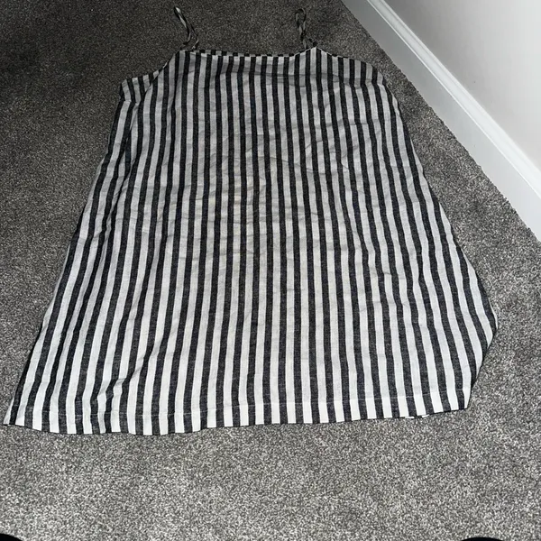 A‎ New Day Target Brand Linen Striped Mink Dress XL - Image 3