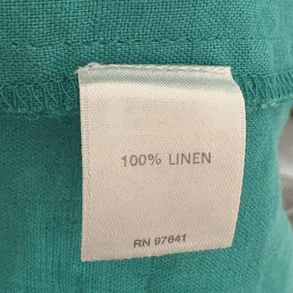 J. Jill 100% Linen Green 2 Pocket Dress Sz M - Image 5