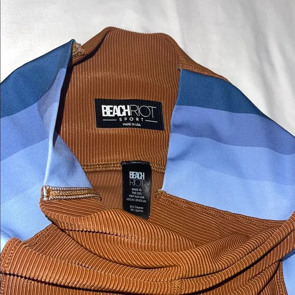 NWOT Brown and Blue Leggings - Image 2