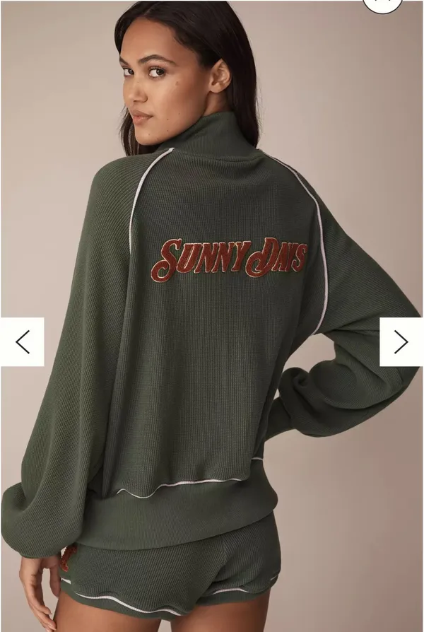 Anthropologie Maaji Shamrock Sunny Days Sweater and short waffle set - Image 3