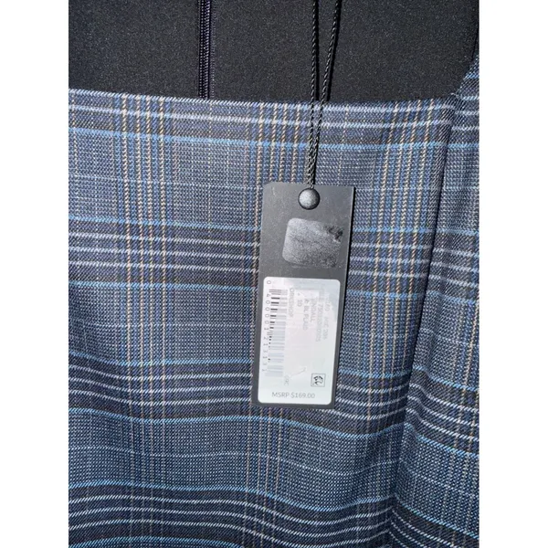 Gianni Bini Kendall Blue Plaid Square Neck Drop Waist Mini Dress NWT Size 10 - Image 4