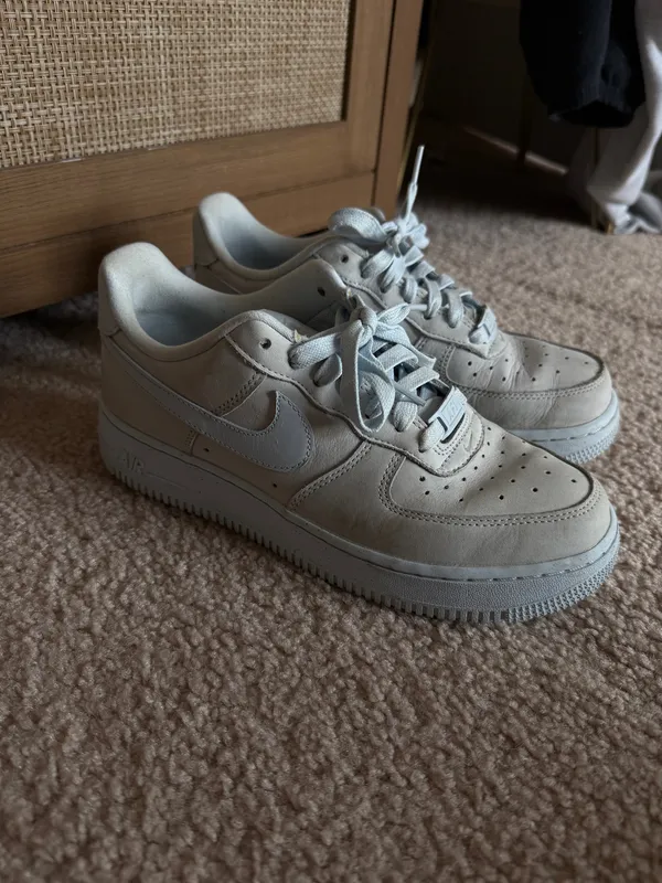 Light Blue Suede Air Force One Size 7.5 - Image 2