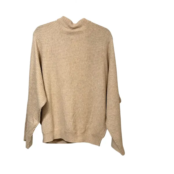 41 Hawthorn Womens Tan Cowl Neck Dolman Sleeve Textured Knit Sweater Large - Image 3