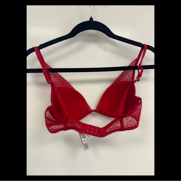 Victoria's Secret Incredible by VS Padded‎ Plunge Bra Red Size 32D - Image 2