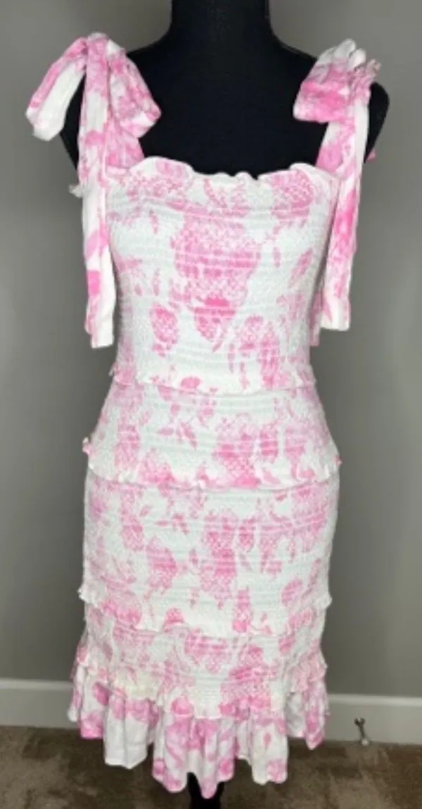 Pink & White dress - Image 5