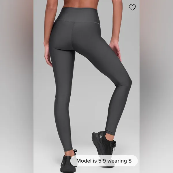 Alo Yoga NWT Airlift High Waist Leggings Anthracite Grey Size S - Image 2